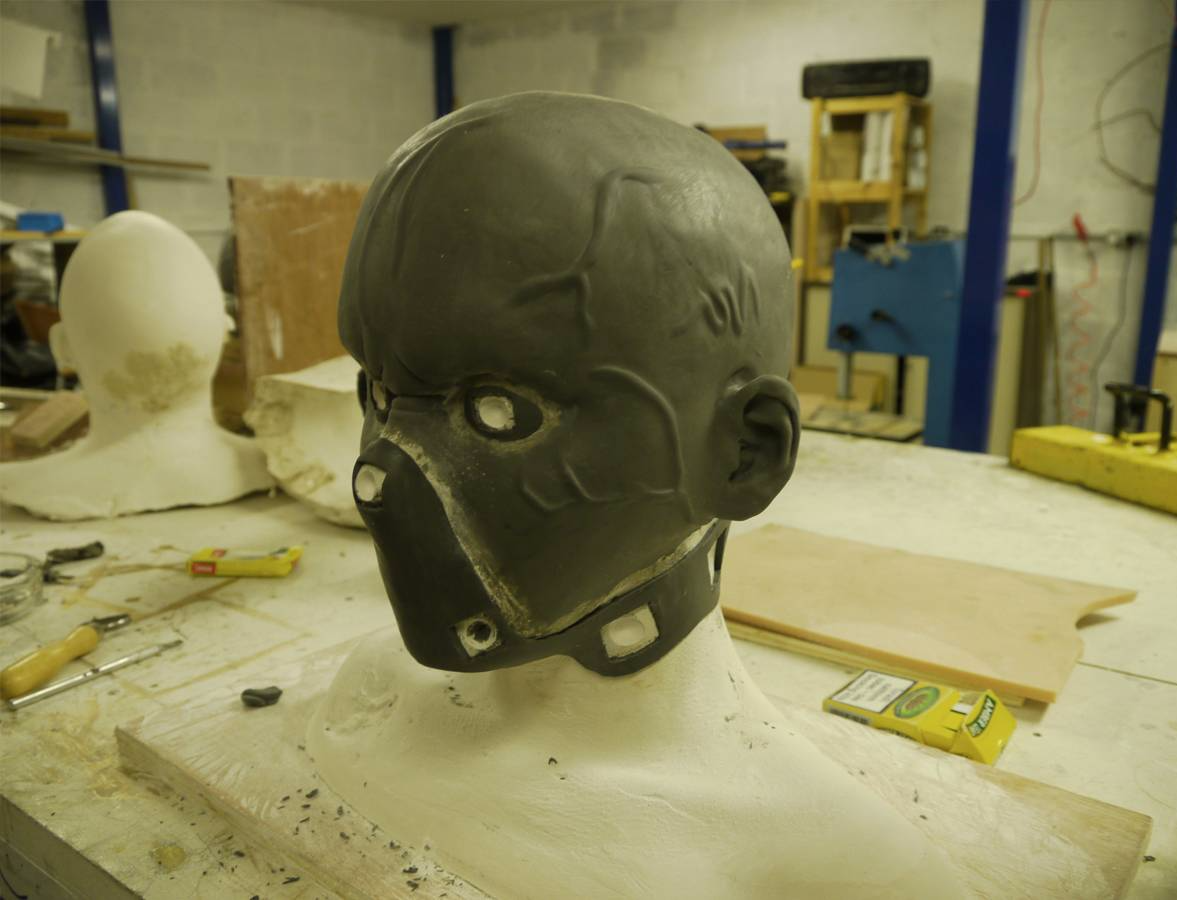 stitches exploding head sculpture mould making