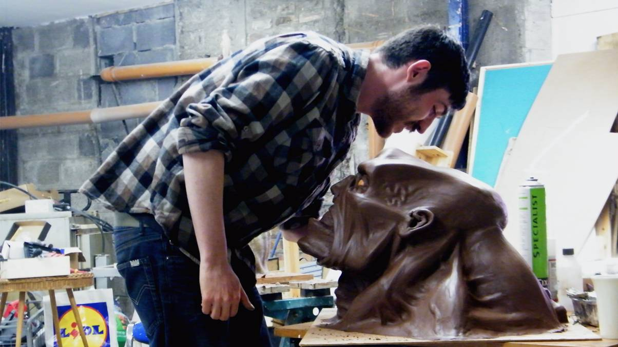 creature design clay sculpture