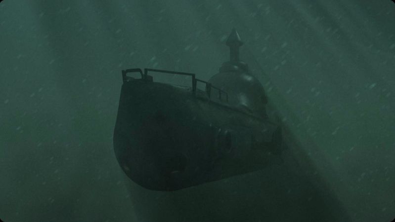 german u-boat 3D model VFX
